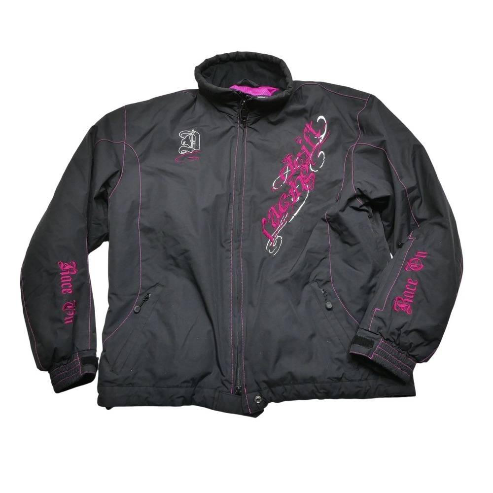 Drift Racing Jacket Womens‎ Large Black Drift Girl Insulated Full Zip Ski Racing